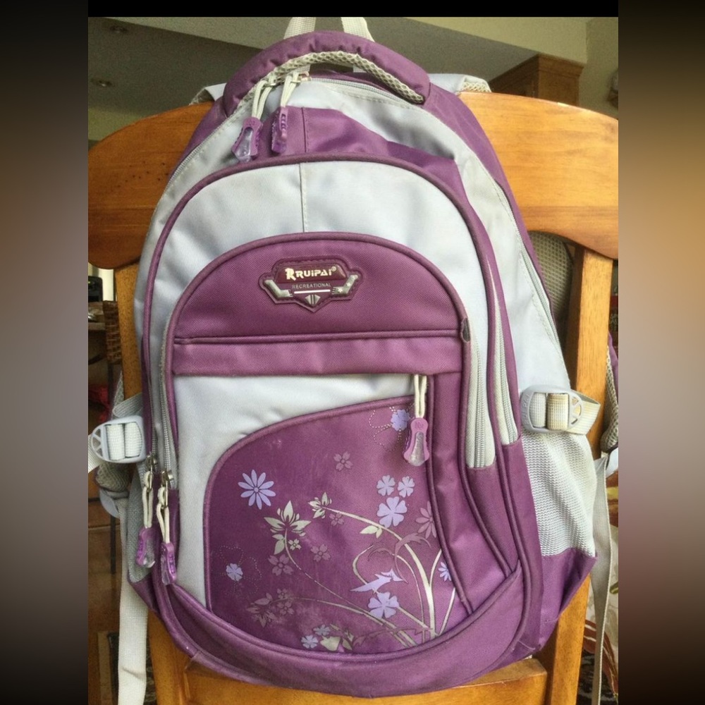 Ruipai sport womens backpack color: purple and gray